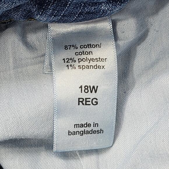 Maurices M Jeans Womens 18W Blue High Rise Curvy Slim Bootcut Stretch Casual - Picture 9 of 15